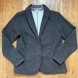 Port Authority Women's Charcoal Grey Fleece Blazer Jacket ~ sz Medium